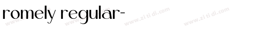 romely regular字体转换